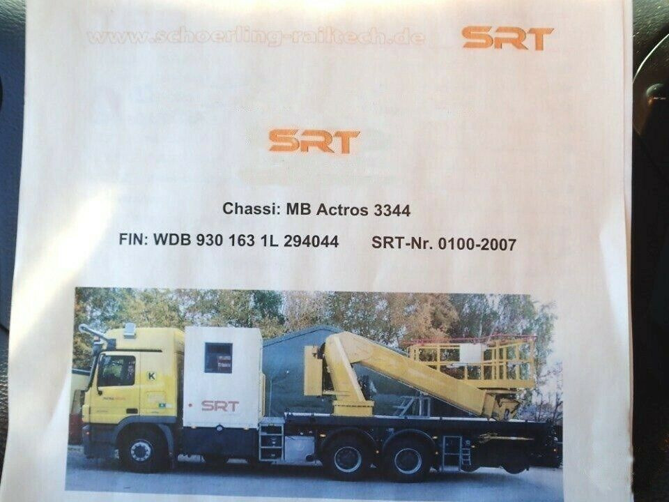 Грузовик с подъемником Mercedes-Benz 3344 SRT SCHÖRLING Road Rail Railway Zweiweg .: фото 17