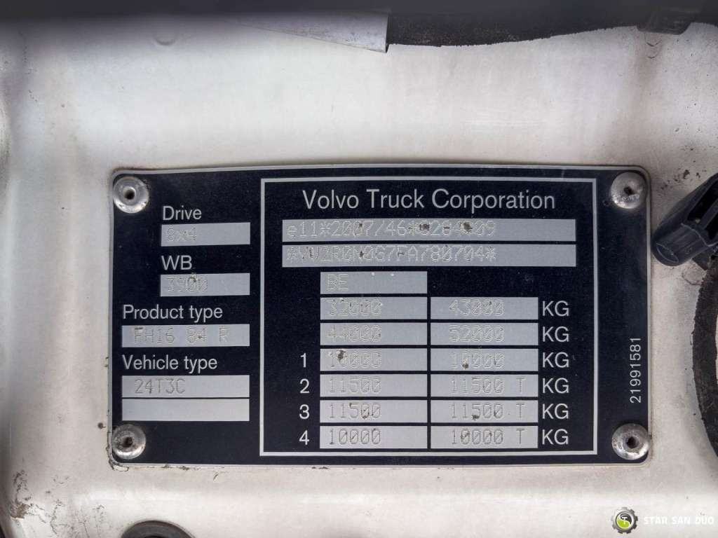 Автоманипулятор Volvo  FH 16.550 8x4 Palfinger PK 34002-SH Crane Kippe: фото 25