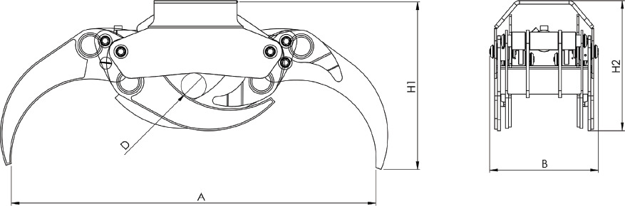 LOG GRAB  REINFORCED SERIE PF-R 22 - Грейфер для Кранов-манипуляторов: фото 2 LOG GRAB  REINFORCED SERIE PF-R 22 - Грейфер для Кранов-манипуляторов: фото 2