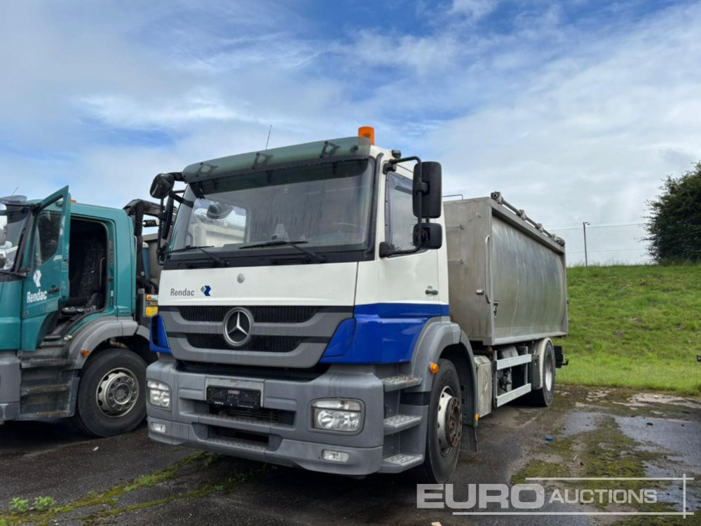 2012 Mercedes Axor 1824L 4x2, Crane, Stamps, Stainless Steel container - Самосвал: фото 1 2012 Mercedes Axor 1824L 4x2, Crane, Stamps, Stainless Steel container - Самосвал: фото 1