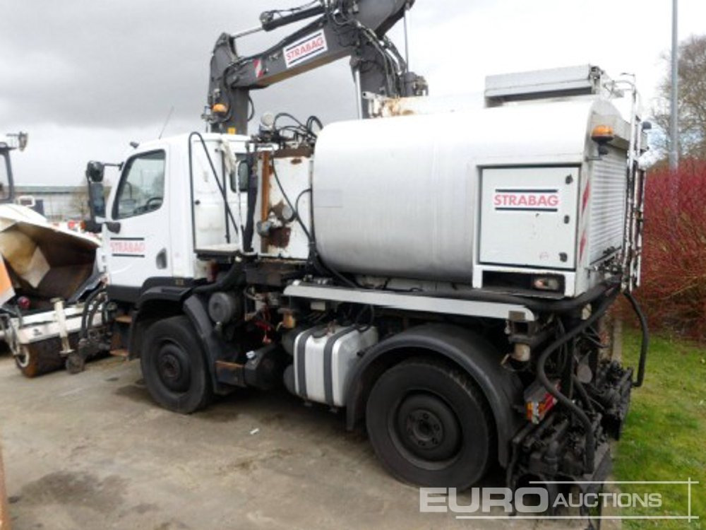2012 Unimog U20 405/70 4x4, BSM-H 1500Ä+SKS100 KSF 11027 (Schäffer bitumen spraying machine), front brush, rear spray boom, rotating beacon, coil springs with progressive adjustment and long spring tr - Гудронатор: фото 2 2012 Unimog U20 405/70 4x4, BSM-H 1500Ä+SKS100 KSF 11027 (Schäffer bitumen spraying machine), front brush, rear spray boom, rotating beacon, coil springs with progressive adjustment and long spring tr - Гудронатор: фото 2