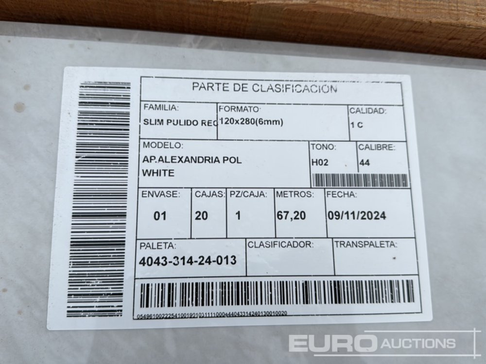 Pallet of Tiles 2,80 x 1,20m (20 Pieces 67.2m2) - Строительное оборудование: фото 5 Pallet of Tiles 2,80 x 1,20m (20 Pieces 67.2m2) - Строительное оборудование: фото 5