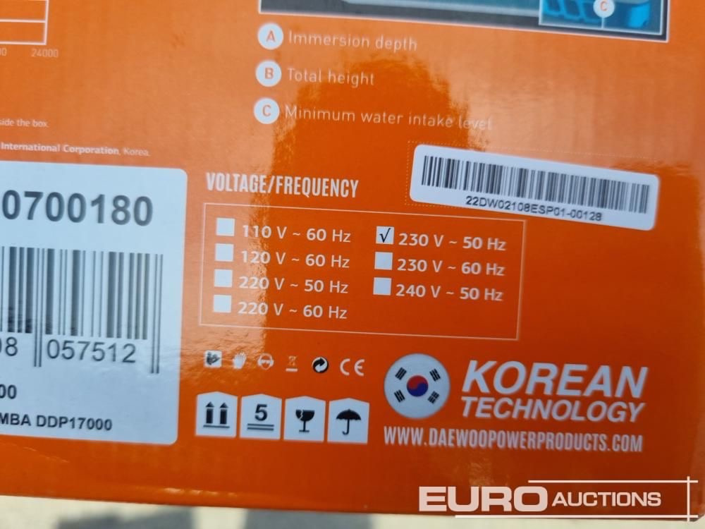 Насос для воды Unused Daewoo DDP17000: фото 7