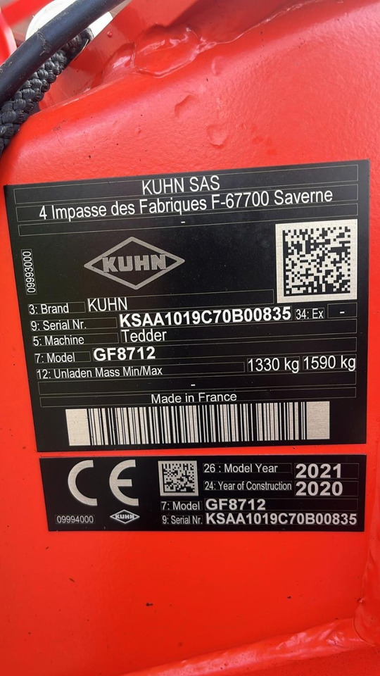 Kuhn GF8712 - Сеноворошилка: фото 2 Kuhn GF8712 - Сеноворошилка: фото 2