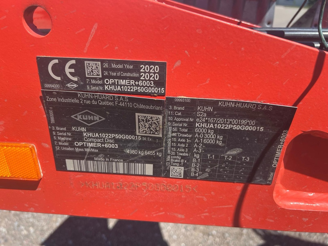 Kuhn Optimer 6003 - Борона: фото 2 Kuhn Optimer 6003 - Борона: фото 2