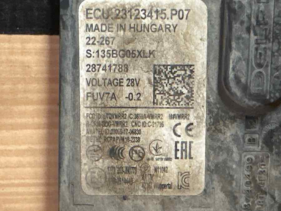 VOLVO COLLISION ECU 23123415 - Электрическая система для Грузовиков: фото 3 VOLVO COLLISION ECU 23123415 - Электрическая система для Грузовиков: фото 3