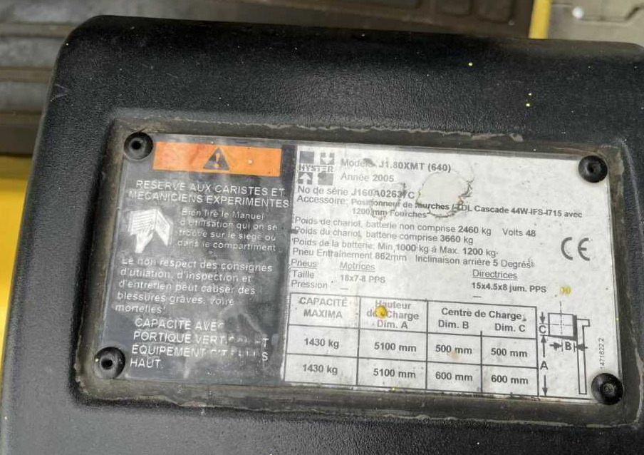 Hyster J1.80XMT - Электропогрузчик: фото 4 Hyster J1.80XMT - Электропогрузчик: фото 4