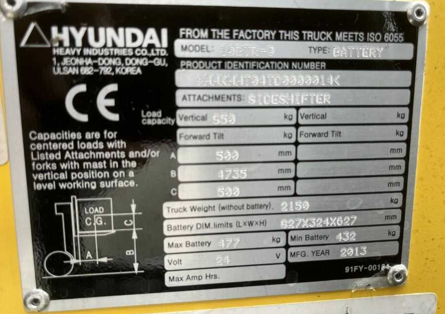 Hyundai 10BTR-9 - Электропогрузчик: фото 4 Hyundai 10BTR-9 - Электропогрузчик: фото 4