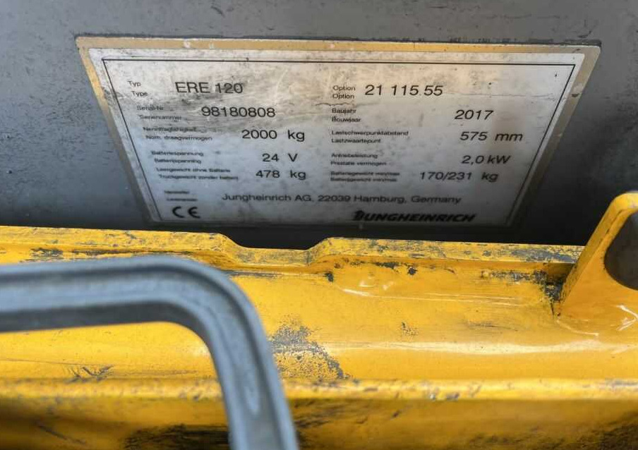 Jungheinrich ERE120 - Штабелер: фото 4 Jungheinrich ERE120 - Штабелер: фото 4