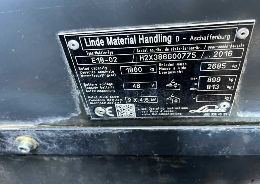 Linde E18-02 - Электропогрузчик: фото 4 Linde E18-02 - Электропогрузчик: фото 4