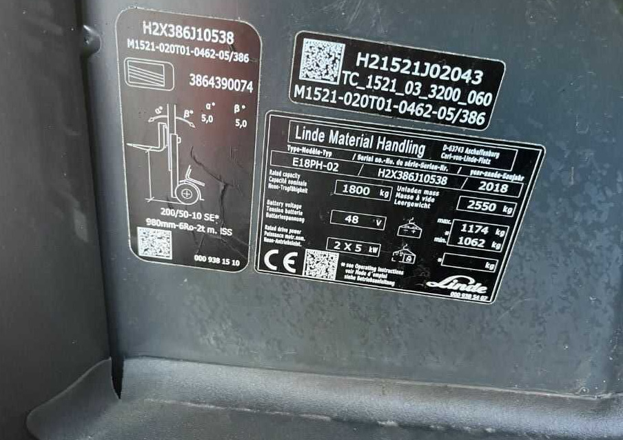 Linde E18PH-02 - Электропогрузчик: фото 4 Linde E18PH-02 - Электропогрузчик: фото 4