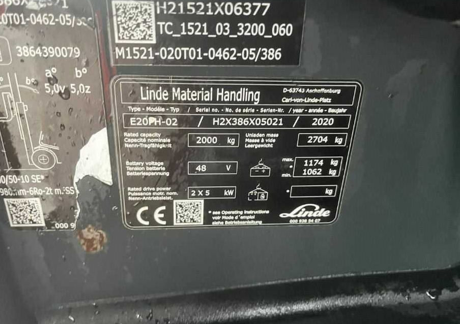 Linde E20PH-02 - Электропогрузчик: фото 4 Linde E20PH-02 - Электропогрузчик: фото 4