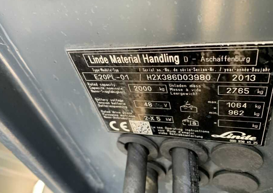 Linde E20PL-01 - Электропогрузчик: фото 4 Linde E20PL-01 - Электропогрузчик: фото 4
