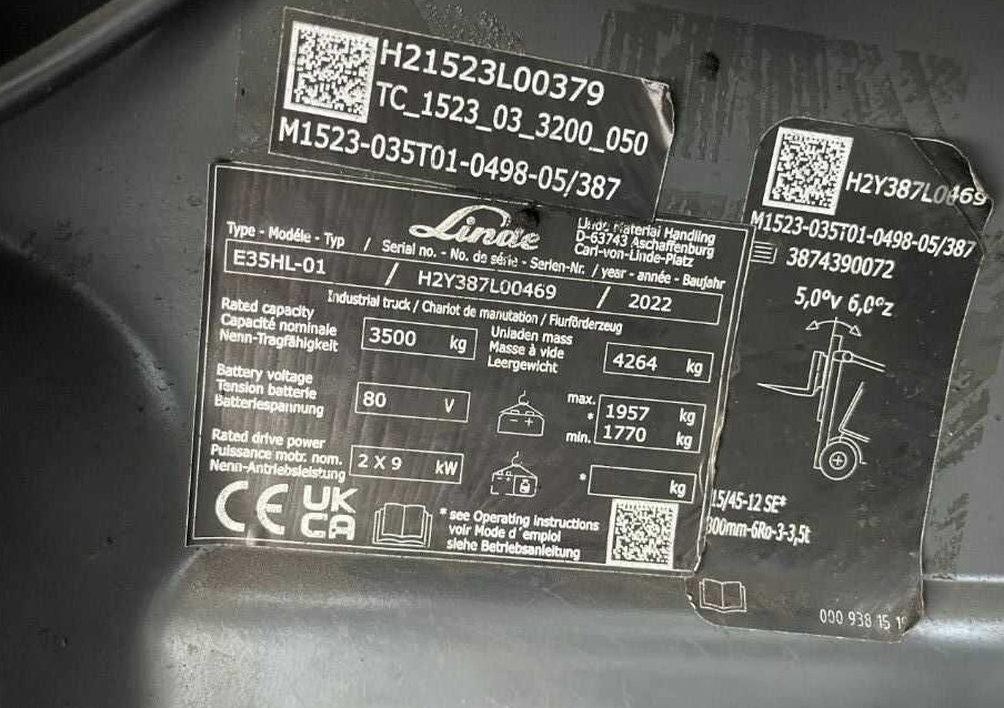 Linde E35HL-01 - Электропогрузчик: фото 4 Linde E35HL-01 - Электропогрузчик: фото 4
