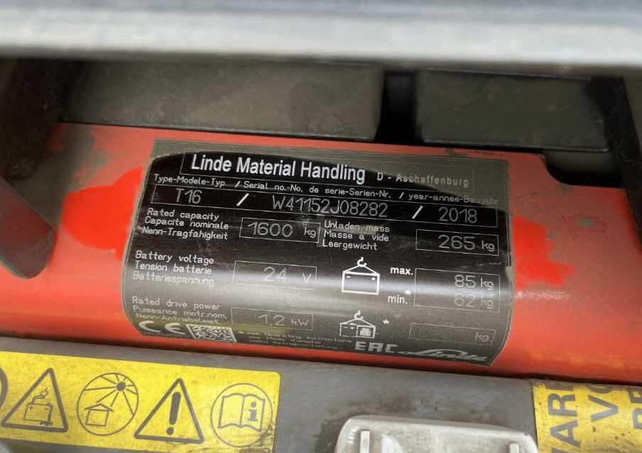 Linde T16 - Тележка: фото 5 Linde T16 - Тележка: фото 5