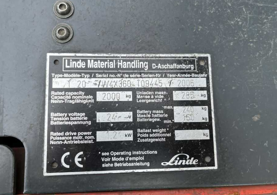 Linde T20 - Тележка: фото 4 Linde T20 - Тележка: фото 4