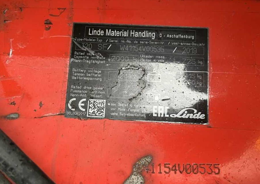 Linde T20SF - Тележка: фото 5 Linde T20SF - Тележка: фото 5
