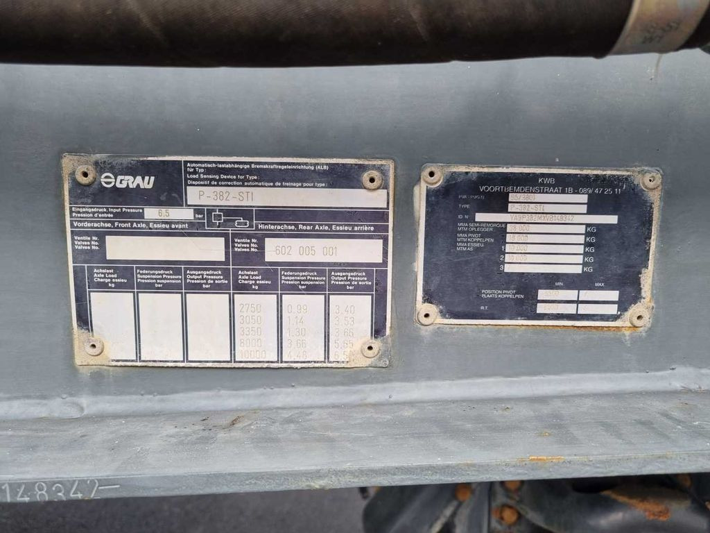 Полуприцеп бетоносмеситель KWB P-382-STI Betonmischer Motor SAF-Achsen Lift: фото 13