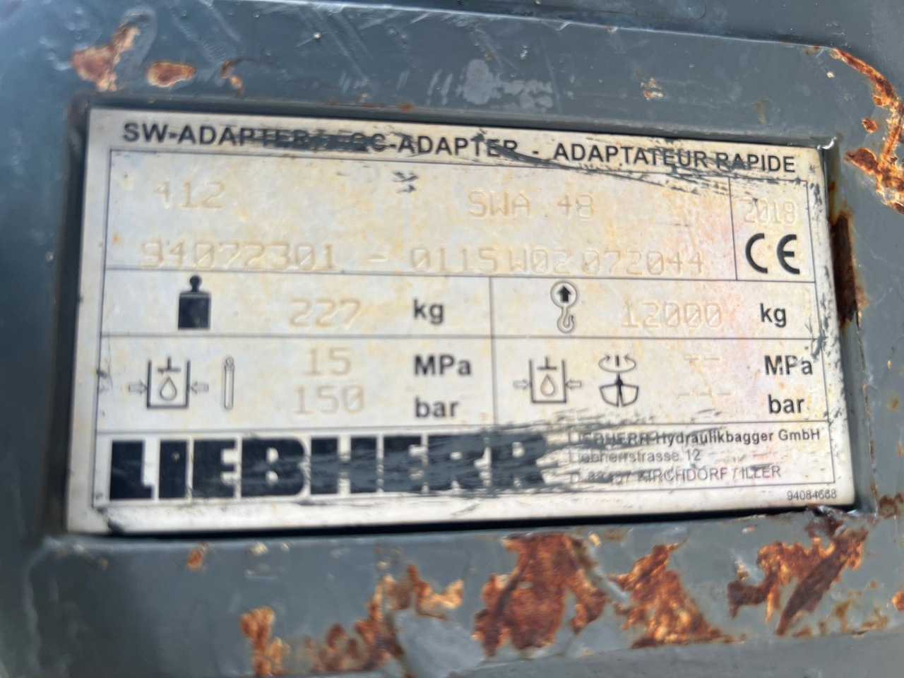 Сцепное устройство Liebherr SW48 Likufix Schnellwechsler / 2018: фото 15