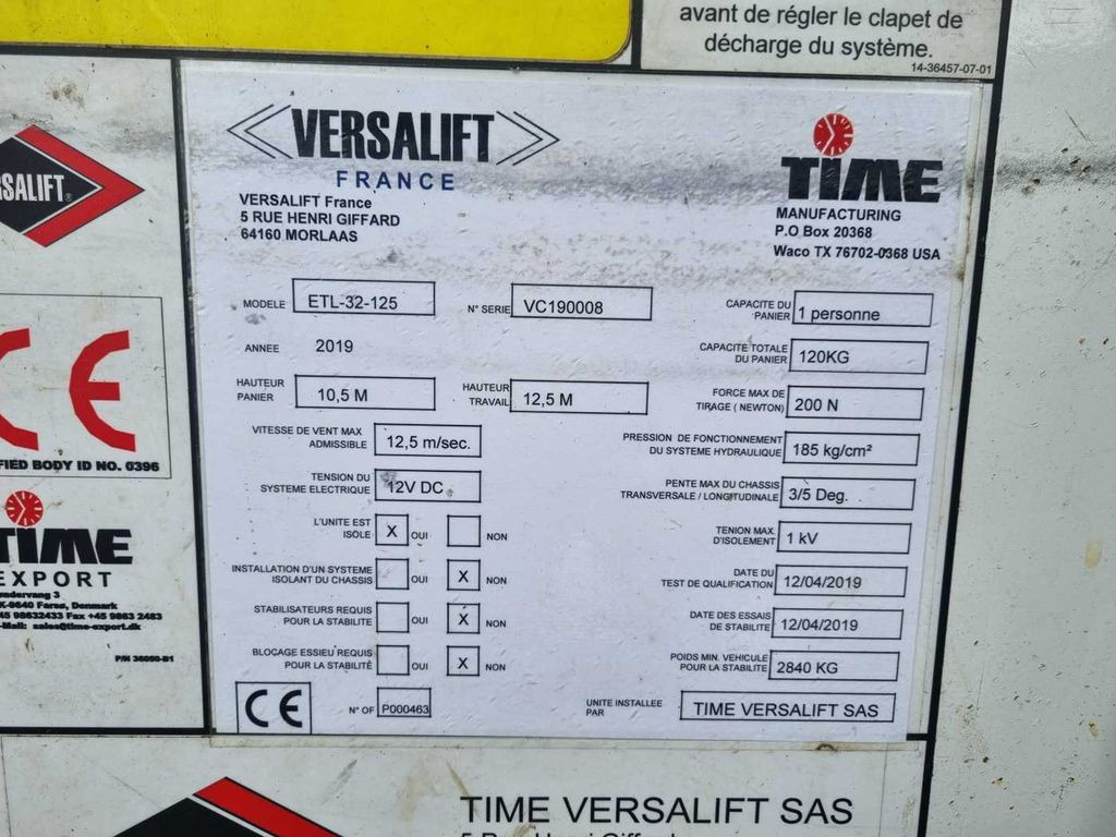 Renault Master 2.3 dCi / VERSALIFT ETL-32, 12,5m Renault Master 2.3 dCi / VERSALIFT ETL-32, 12,5m в лизинг Renault Master 2.3 dCi / VERSALIFT ETL-32, 12,5m Renault Master 2.3 dCi / VERSALIFT ETL-32, 12,5m: фото 9