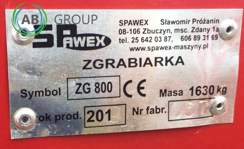 Spawex KREISELSCHWADER TAJFUN ZG-800 / ROTORY RAKE - Сеноворошилка: фото 2 Spawex KREISELSCHWADER TAJFUN ZG-800 / ROTORY RAKE - Сеноворошилка: фото 2