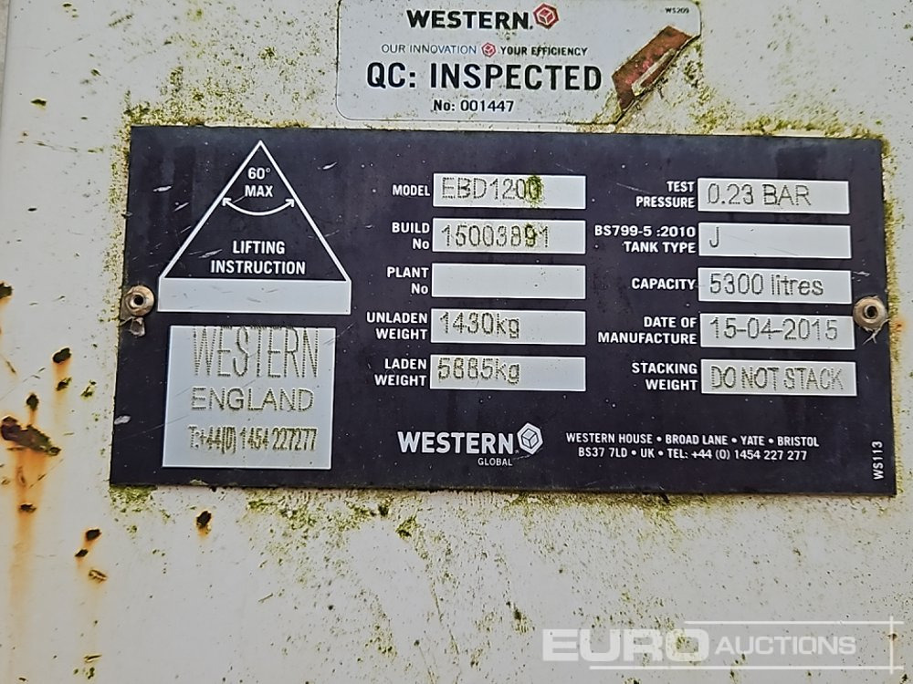 Резервуар для хранения 2015 Western 5300 LITRE: фото 13