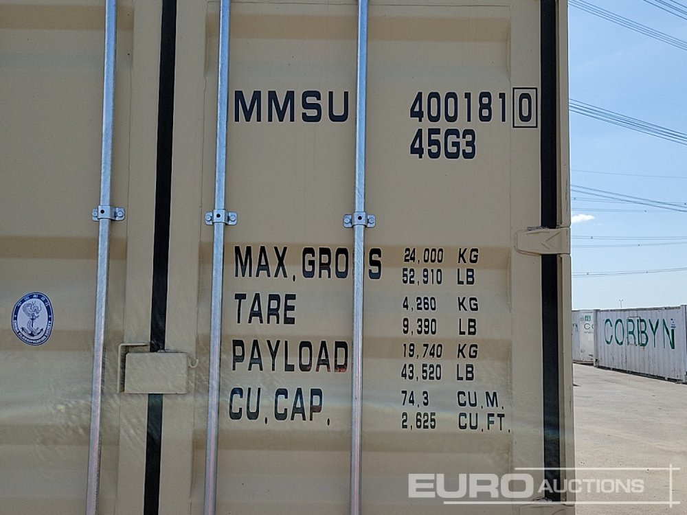 Морской контейнер 2025 40' x 8' HQ Container, 4 Side Doors, 1 End Door (Cannot Be Reconsigned): фото 16