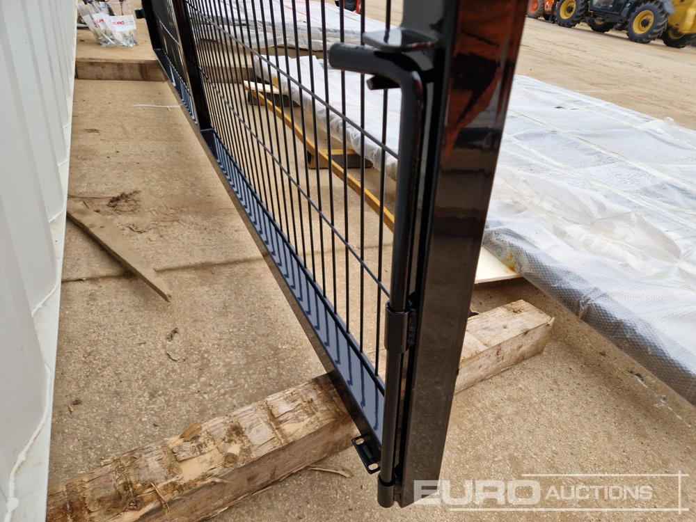 Оборудование для гаражей/ Мастерских 3m x 2.3m Heavy Duty Galvanized Powder Coated Gate (2 of), 100mm x 100mm Post (2 of), Assembly Kit (Black): фото 14