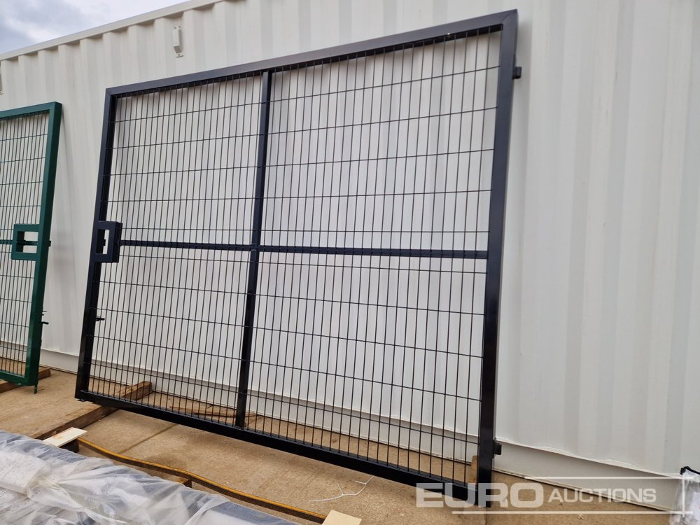 Оборудование для гаражей/ Мастерских 3m x 2.3m Heavy Duty Galvanized Powder Coated Gate (2 of), 100mm x 100mm Post (2 of), Assembly Kit (Black): фото 12