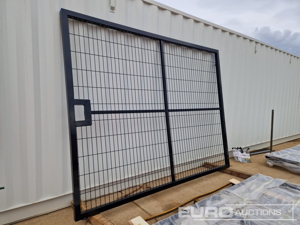 Оборудование для гаражей/ Мастерских 3m x 2.3m Heavy Duty Galvanized Powder Coated Gate (2 of), 100mm x 100mm Post (2 of), Assembly Kit (Black): фото 10