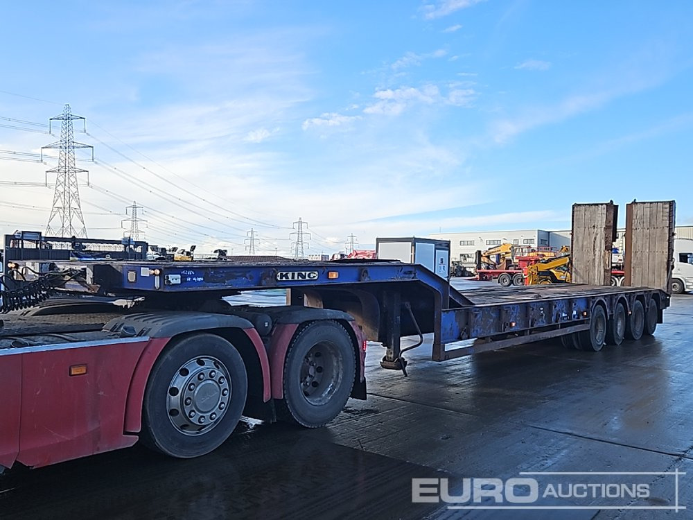 King 4 Axle Step Frame Low Loader Trailer, Neck Ramps, Out Riggers, Rear Steering, Hydraulic Fliptoe Ramps - Низкорамный полуприцеп: фото 1 King 4 Axle Step Frame Low Loader Trailer, Neck Ramps, Out Riggers, Rear Steering, Hydraulic Fliptoe Ramps - Низкорамный полуприцеп: фото 1