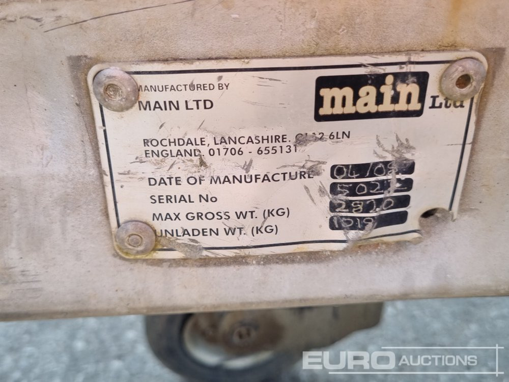 Резервуар для хранения Main 2000 Litre Single Axle Bunded Fuel Bowser, Electric Pump: фото 18