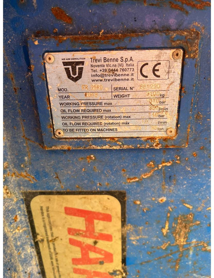 TREVI FR25RD/TREVIBENNE/BROYEUR/ CRUSHER - Гидроножницы для Строительной техники: фото 2 TREVI FR25RD/TREVIBENNE/BROYEUR/ CRUSHER - Гидроножницы для Строительной техники: фото 2