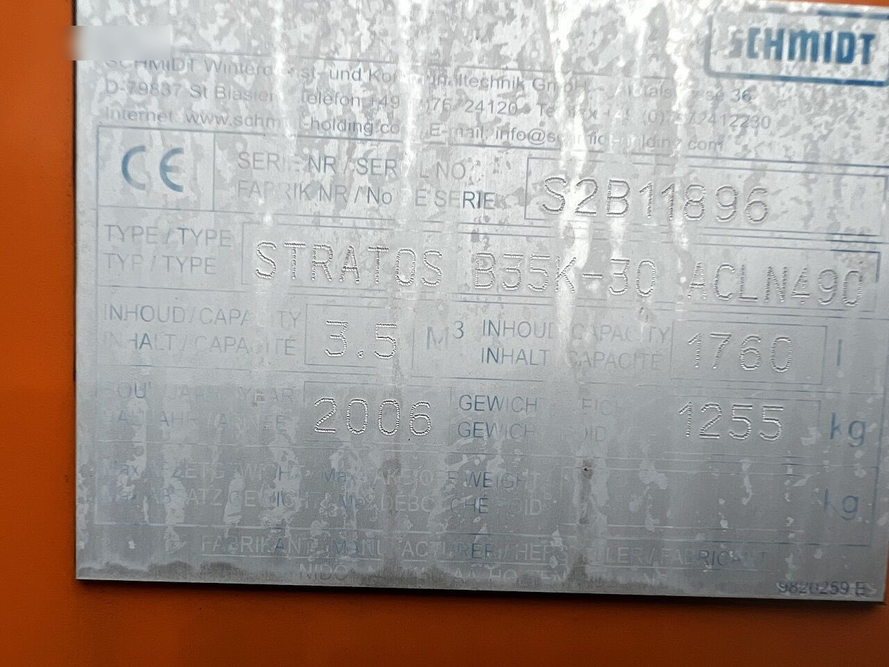 Schmidt Przyczepka 3,5m3 - Разбрасыватель песка/ Соли: фото 5 Schmidt Przyczepka 3,5m3 - Разбрасыватель песка/ Соли: фото 5