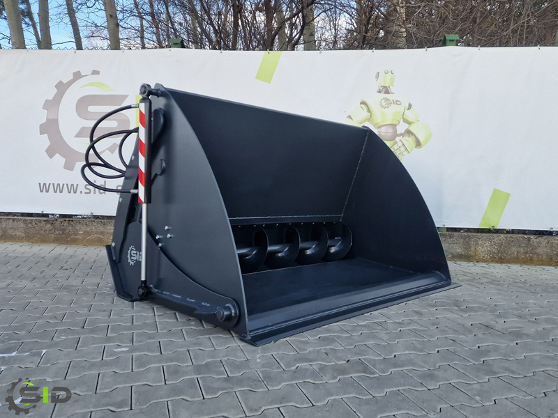 SID EINFUTTERSCHAUFEL MIT SCHNECKE / Godet distributeur de concentrés / Feeder bucket 1,2 M - Ковш для погрузчика для Сельскохозяйственной техники: фото 1 SID EINFUTTERSCHAUFEL MIT SCHNECKE / Godet distributeur de concentrés / Feeder bucket 1,2 M - Ковш для погрузчика для Сельскохозяйственной техники: фото 1