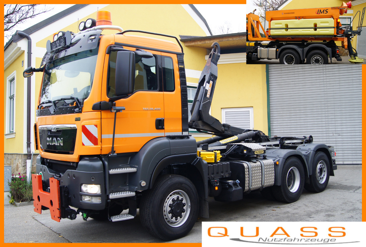 MAN TGS 28.400 BL 6x4-4/TÜV/PALIFT/Winterdienst/Salzstreuer/Streuer/Schneepflug - Снегоуборочная машина: фото 1 MAN TGS 28.400 BL 6x4-4/TÜV/PALIFT/Winterdienst/Salzstreuer/Streuer/Schneepflug - Снегоуборочная машина: фото 1