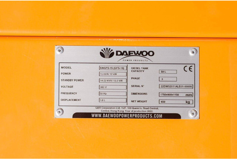 Daewoo DAGFS-15 - Электрогенератор: фото 4 Daewoo DAGFS-15 - Электрогенератор: фото 4