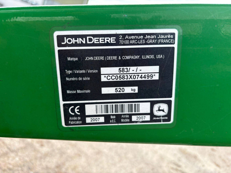 Навесное оборудование John Deere 583: фото 11 Навесное оборудование John Deere 583: фото 11