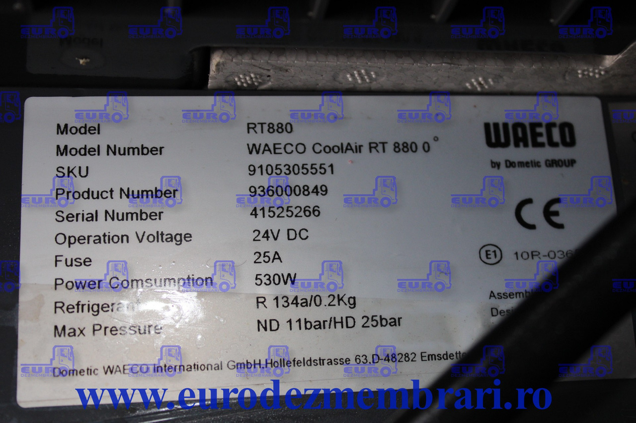 CLIMA STATIONARE WAECO RT880 9105305551, 936000849 - Часть системы кондиционирования для Грузовиков: фото 3 CLIMA STATIONARE WAECO RT880 9105305551, 936000849 - Часть системы кондиционирования для Грузовиков: фото 3
