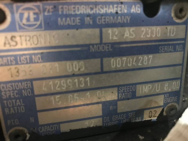 CUTIE DE VITEZE ZF 12 AS 2330 TD R=15,86-1,00 - Коробка передач для Грузовиков: фото 3 CUTIE DE VITEZE ZF 12 AS 2330 TD R=15,86-1,00 - Коробка передач для Грузовиков: фото 3