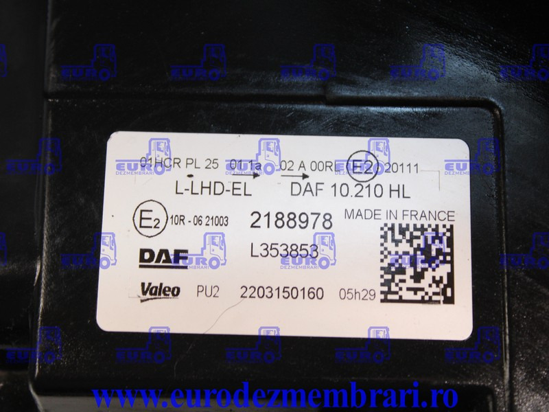 FAR XENON + COLTAR STANGA DAF XF XG 2188978, 2313588 - Передняя фара для Грузовиков: фото 2 FAR XENON + COLTAR STANGA DAF XF XG 2188978, 2313588 - Передняя фара для Грузовиков: фото 2
