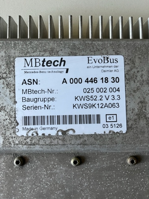 MERCEDES-BENZ KWS A0004461830 - Блок управления для Городских автобусов: фото 1 MERCEDES-BENZ KWS A0004461830 - Блок управления для Городских автобусов: фото 1
