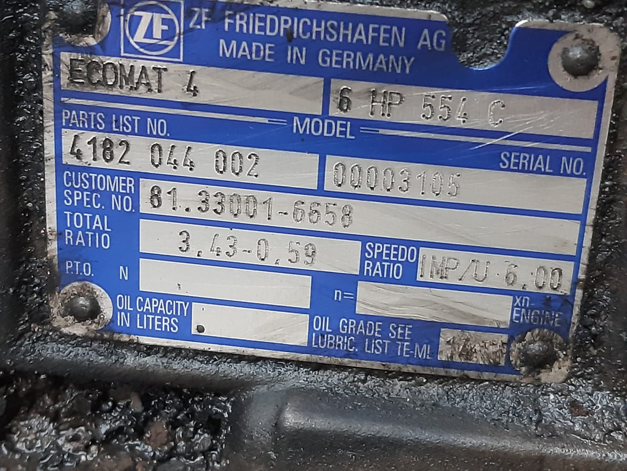 ZF 6 HP 554 C - Коробка передач для Городских автобусов: фото 1 ZF 6 HP 554 C - Коробка передач для Городских автобусов: фото 1