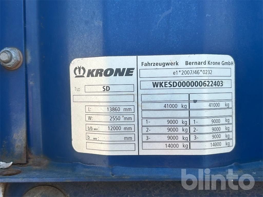 Krone SD (2014) - Полуприцеп бортовой/ Платформа: фото 5 Krone SD (2014) - Полуприцеп бортовой/ Платформа: фото 5