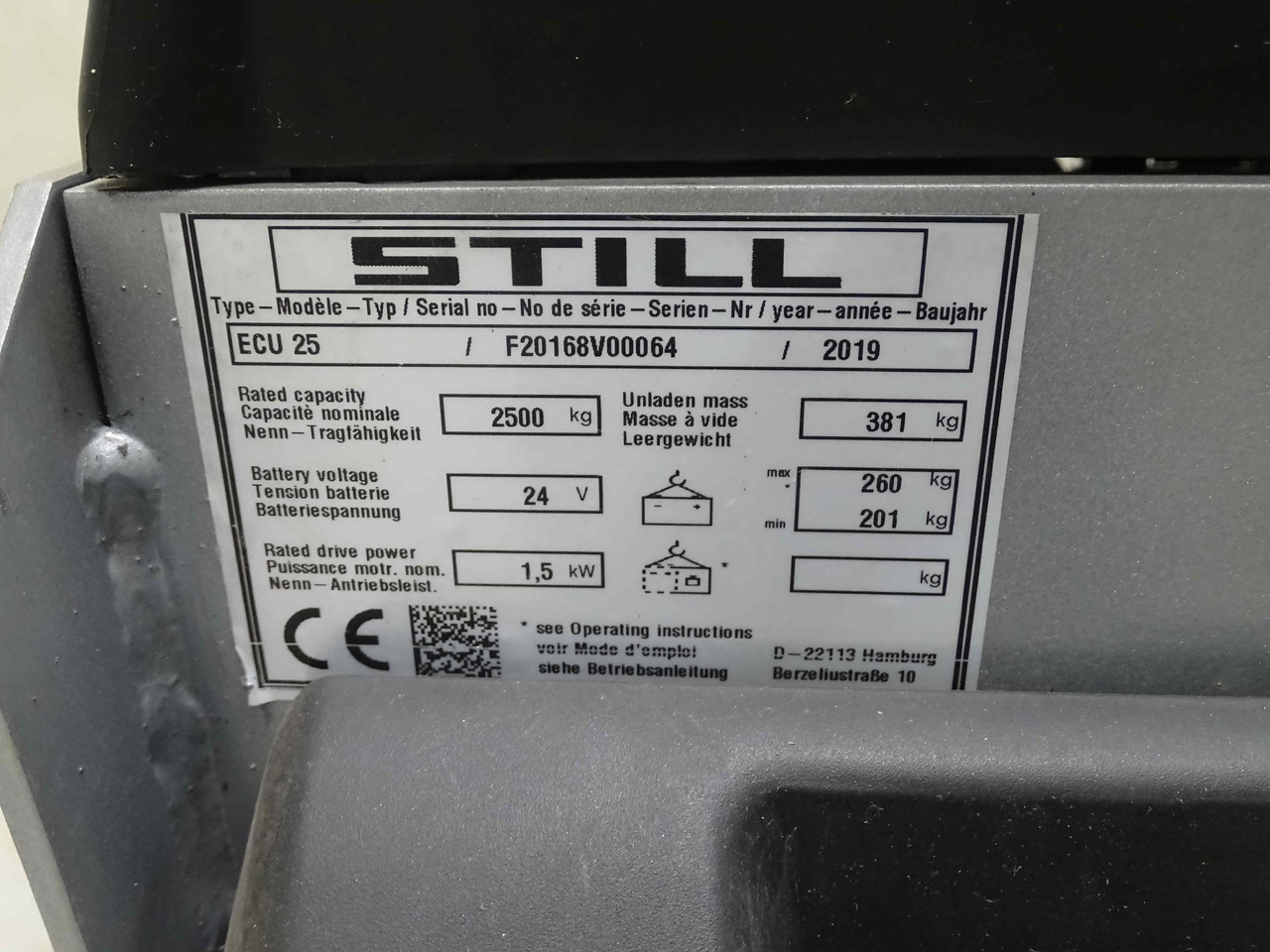 Still ECU25/1800MM - Тележка: фото 5 Still ECU25/1800MM - Тележка: фото 5