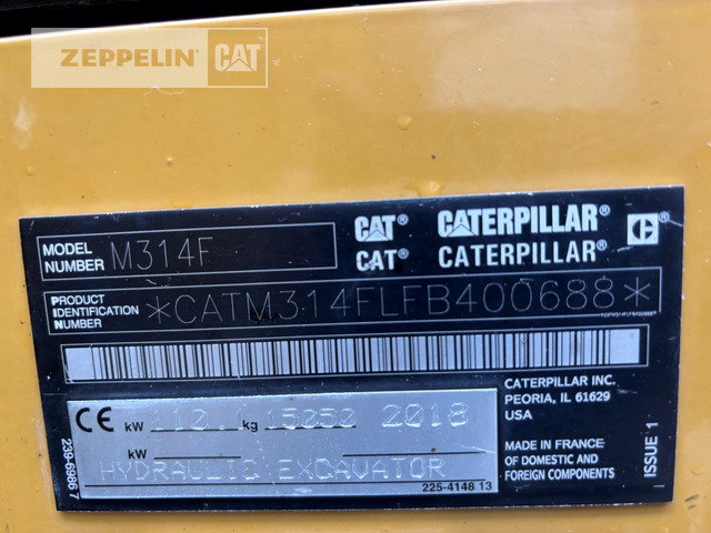 Cat M314F - Колёсный экскаватор: фото 2 Cat M314F - Колёсный экскаватор: фото 2