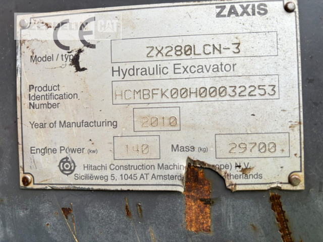 Hitachi ZX280LCN-3 - Гусеничный экскаватор: фото 4 Hitachi ZX280LCN-3 - Гусеничный экскаватор: фото 4