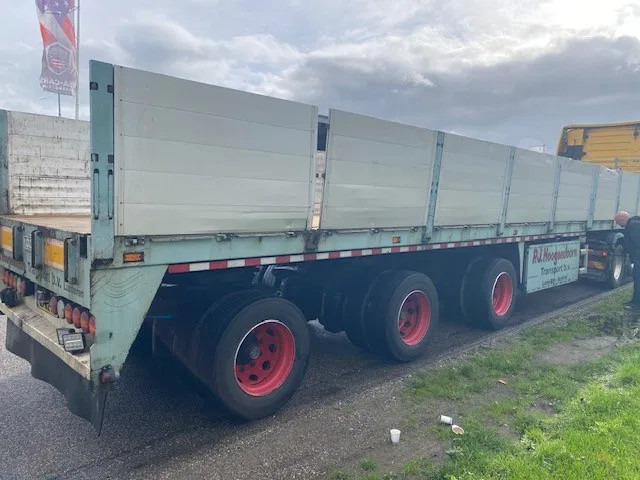 Floor stenenoplegger, 3 asser uitschuifbaar met stuuras en liftas - Полуприцеп бортовой/ Платформа: фото 4 Floor stenenoplegger, 3 asser uitschuifbaar met stuuras en liftas - Полуприцеп бортовой/ Платформа: фото 4